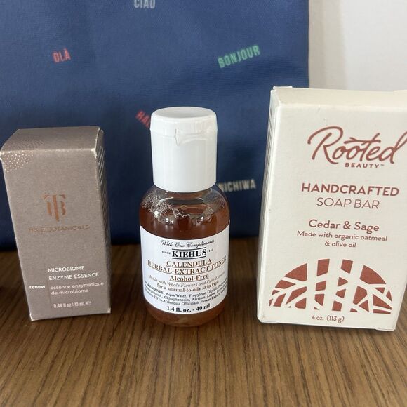 Premium High End Beauty SKINCARE Mixed Lot Travel Sz & Marine Layer Large Pouch - Picture 5 of 10